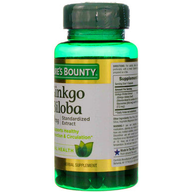 Nature's Bounty Ginkgo Biloba 120 Mg Double Strength - 100 Capsules Pack Of 2