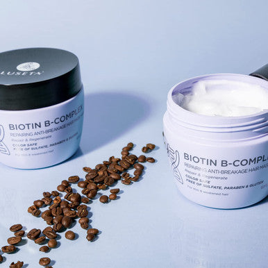 Luseta Biotin BComplex Hair Mask for Hair Growth Strengthener 16.9 Oz Deep Conditioning for Thinning Damaged Hair with Argan Caffein Oil
