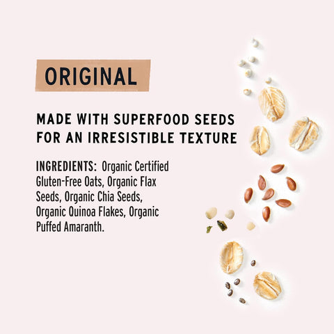 Purely Elizabeth Superfood Oatmeal, Original, Vegan Friendly, USDA Certified Organic, Gluten Free & Non-GMO, 10 Ounce (Pack of 6)