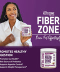 Keto Zone Fiber Powder Berry Flavored Psyllium Husk Powder Inulin Powder 270 Grams 30 Day Supply Recommended in Dr. Colberts Keto Zone Diet