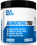 Evlution Agmatine Sulfate Nitric Oxide Powder Nutrition High Strength Agmatine Sulfate Powder Nitric Oxide Supplement for High Intensity Muscle Growth Recovery and Performance - Unflavored