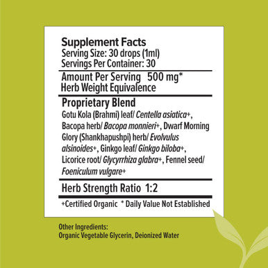 Banyan Botanicals Organic Focus Liquid Extract, Usda Certified Organic, Ayurvedic Herbal Nootropic Formula Designed To Provide Mental Support When You Need To Be Focused, Aware, And Alert.