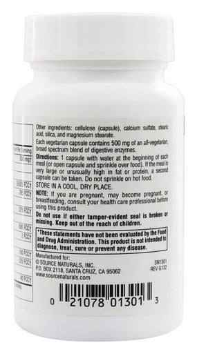 Essential Enzymes Vegetarian 500mg 60 Vegan Caps
