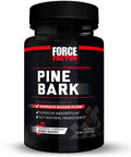 Force Factor Pine Bark Extract, Traditionally Used to Support Nitric Oxide Production, Enhance Flow and Circulation, Made with Key Ingredients, Superior Absorption, Black, 30 Count
