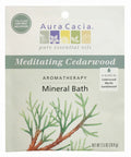 Aura Cacia Aromatherapy Mineral Bath Meditating Cedarwood 2.5 Ounce Pack of 6