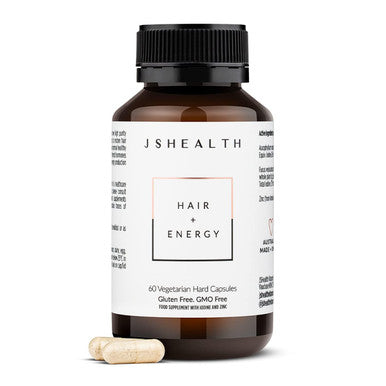 JSHealth Hair Formula - Vitamins For Hair Growth And Energy With Zinc And Iodine - Hair Loss Supplement For Men And Women (60 Capsules)