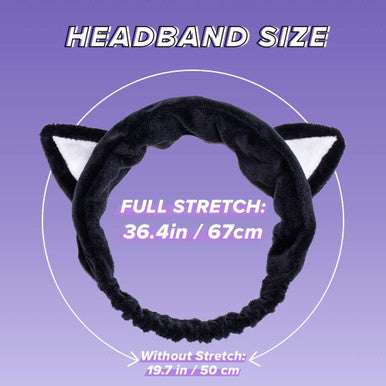 I Dew Care Face Wash Headband - Black Cat + Tweezer - Tweeze The Day Bundle