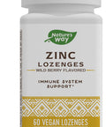 Nature'S Way Zinc Lozenges With Vitamin C & Ecea, Immune Support*, Wild Berry Flavored, 60 Lozenges
