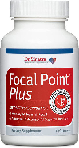 Dr. Stephen Sinatras Focal Point Plus Fastacting Cognitive Supplement For Better Focus Shortterm Memory And Attention Plus Heart Brain And Mood Health Support