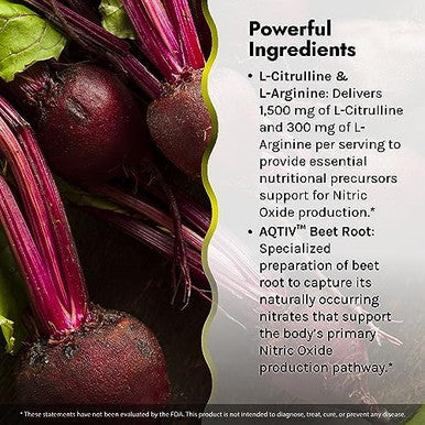 Irwin Naturals Lcitrulline + Larginine 60 Liquid Softgels Booster For Men With Beet Root Supports Blood Flow