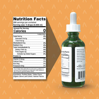 Sweetleaf Sweet Drops Flavored Stevia Sweetener Hazelnut & English Toffee Variety Pack 2oz