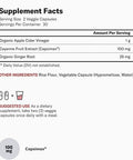 Organic Apple Cider Vinegar Capsules - Weight Loss Support (W/ Patented Capsimax ), Weight Management For Women & Men, Promotes