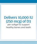Natural Factors Vitamin D3 10000 IU 250 mcg Supports Strong Bones Muscles and Immune Function 120 Softgels