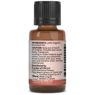 Garden of Life Essential Oil Geranium 0.5 Fl Oz (15 Ml)