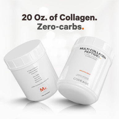 Codeage Multi Collagen Protein Powder Peptides 2-Month Supply Hydrolyzed Type I II III V X Grass Fed All in One Super Bone Broth Collagen Supplement Non-GMO 20 Ounces