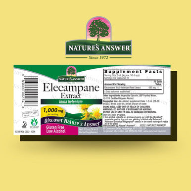 Nature'S Answer Elecampane Root with Organic Alcohol 1-Fluid Ounce | Respiratory Support | Promotes Healthy Lungs