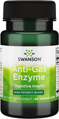 Swanson Anti-Gas Enzyme 123 Milligrams 90 Veg Capsules