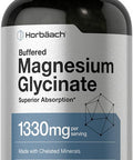 Buffered Magnesium Glycinate | 1330mg | 250 Capsules | with Chelated Minerals | Non-GMO, Gluten Free | by Horbaach