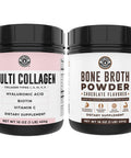 Left Coast Performance Chocolate Bone Broth and Multi Collagen Powder for Joint Hair Skin and Nails Support