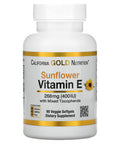 California Gold Nutrition Sunflower Vitamin E, With Mixed Tocopherols, 400 Iu, 90 Veggie Softgels