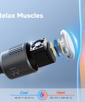 Arboleaf Massage Gun Head With Heat And Cool, Hot And Cold Massage Gun Head For Muscle Pain Relief Deep Tissue Muscle Massage Gun Accessories Rechargeable Heated Massager Gun Head