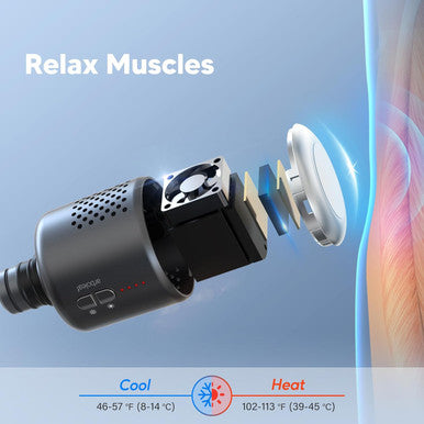 Arboleaf Massage Gun Head With Heat And Cool, Hot And Cold Massage Gun Head For Muscle Pain Relief Deep Tissue Muscle Massage Gun Accessories Rechargeable Heated Massager Gun Head