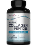Neocell Marine Collagen With Collagen Type 1 And 3 And Hyaluronic Acid, With Hydrolyzed Collagen, Skin Health Supplement, Capsule, 120 Count, 1 Bottle