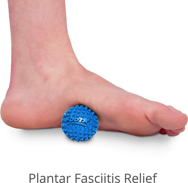 Body Back Foot Star Massager Ball And Plantar Fasciitis Roller - Soothe Foot Stress, Discomfort, Aches, & Tightness (2-Inch, Blue)