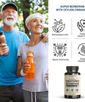 Dihydroberberine Supplement 500Mg With Ceylon Cinnamon - (Patented Glucovantage Super Berberine), Maybe Berberine 5X More Absorbable - 30 Capsules