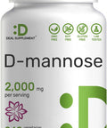 Deal Supplement D Mannose 500mg Capsules (2000mg Per Serving) 240 Veggie Pills Fast Acting Water-Soluble Form Extra Strength Urinary Tract (UTI) Health Support Non-GMO Vegan Friendly