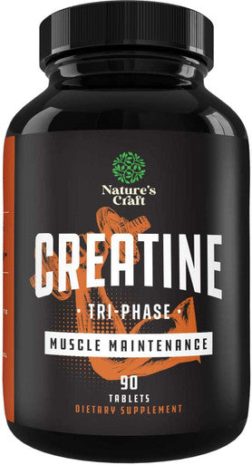 Bundle of Tri Phase Creatine Pills 5g and ZMA Supplements - Muscle Mass Gainer and Muscle Recovery - Muscle Growth Mineral Complex