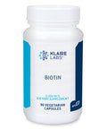 Klaire Labs Biotin 5000mcg - High Potency Biotin Supplement - Vitamin Involved in Skin & Hair Nutrition - Corn-, Small, Easy-to-Swallow Hypoallergenic Biotin Pills (90 Caps)