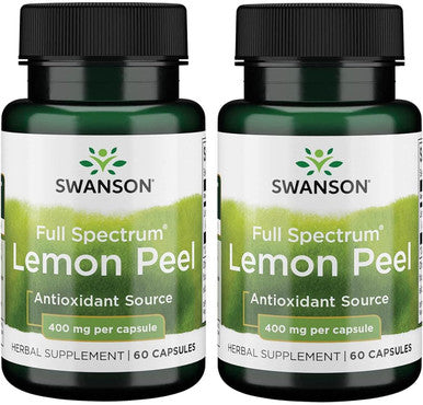 Swanson Full Spectrum Lemon Peel 400 Milligrams 60 Capsules (2 Pack)