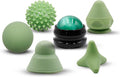 Physical Therapy Pain Relief Massage Ball Set For Trigger Point Release - Myofascial Release Tool & Deep Tissue Massage Set Of 6 Pieces - Lacrosse, Spiky, Hand Roller & Mountable Self Massage Ball