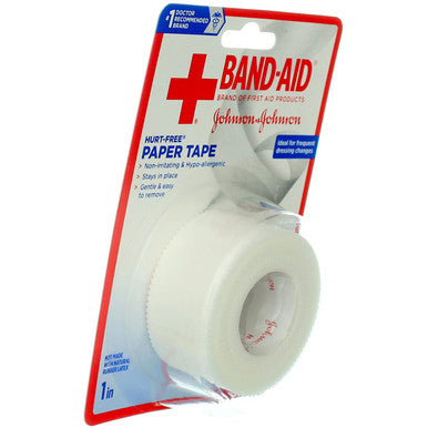 Johnson & Johnson Band-Aid First Aid Paper Tape 1 Inch X 10 Yards (Pack Of 6)