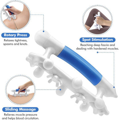 Fascia Massage Tool For Cellulite Trigger Point And Muscle Knots Relief 3-In-1 Myofascial Release Tool For Neck Back Psoas Butt Thighs And Deep Tissue
