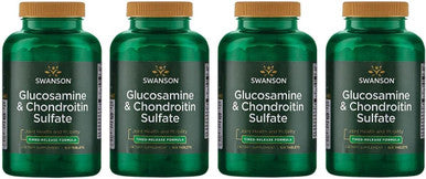 Swanson Timed-Release Glucosamine & Chondroitin Sulfate 750/600 Milligrams 120 Tabs (4 Pack)