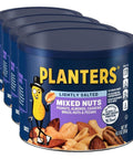 PLANTERS Lightly Salted Mixed Nuts, Plant Based Protein, 10.3 Oz (1 Ct) | Mixed Nuts: Almonds, Cashews, Peanuts, Pecans, Brazil Nuts. Snacks for Adults. Resealable Canister. Party Snack