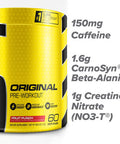 C4 Original Pre Workout Powder Fruit Punch - Vitamin C for Immune Support - Sugar Free Preworkout Energy for Men & Women - 150mg Caffeine + Beta Alanine + Creatine - 60 Servings