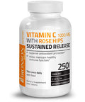 Bronson Vitamin C 1000 Mg With Rose Hips Sustained Release, 250 Tablets
