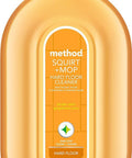 Method Hardwood Floor Cleaner Squirt + Mop Bottle Ginger Yuzu For Sealed Hardwood and Laminate Floors 25 Fl Oz (Pack of 2)