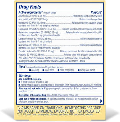 Boiron Coldcalm Quickdissolving Tablets 60 Tablets (Pack Of 5)