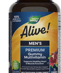 Nature'S Way Alive! Men'S Premium Gummy Multivitamin, Full B Vitamin Complex To Support Daily Energy Metabolism*, 75 Gummies