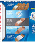 Band-Aid Adhesive Bandages 188Count Of Tough Strips Includes Handy Case For Travel Use,, 188Count ()