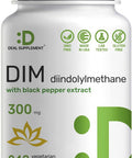 Deal Supplement DIM Supplement 300mg 240 Caps 4 Months Supply Diindolylmethane DIM Plus Black Pepper Extract