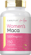 Carlyle Maca Root Capsules for Women 3200mg | 150 Count | Non-GMO Gluten Supplement | for Her