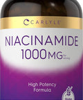 Carlyle Niacinamide 1000 Mg 400 Capsules High Potency Formula Non-Gmo, Gluten Supplement