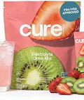 Cure Hydration - Electrolyte Drink Powder Strawberry Kiwi 14 Packets | Plant-Based Dehydration Relief Mix Made with Coconut Water, No Added Sugar, Vegan, Non-GMO, Gluten Free, FSA-HSA Eligible