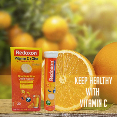 Redoxon Vitamin C Tablets | Orange Flavor, Effervescent Double Action Supplement of Vitamin C and Zinc for Immune System Support, Healthier Lifestyle, and More Energy; 3-Pack of 20 Tablets