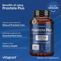 Prostate Plus Natural Prostate Care And Urinary Health Supplement For Men Enriched With Saw Palmetto, Vitamin B6, Vitamin E, Selenium And Zinc. 180 Capsules